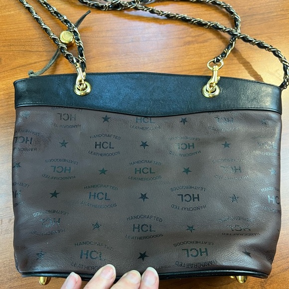 HCL Handcrafted Leather Goods Black Leather Bag Made in W. Germany Numbered Bag - Picture 2 of 16